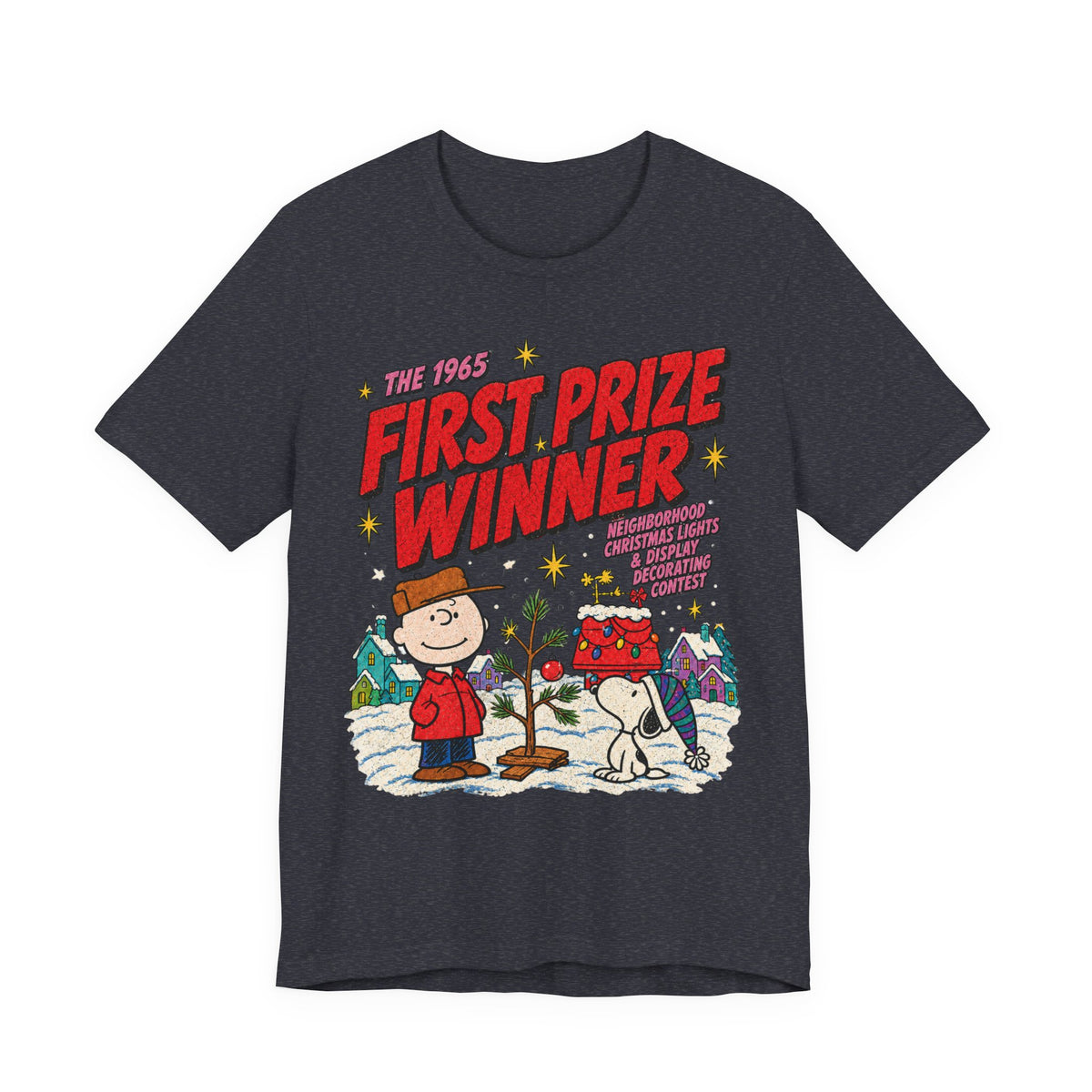 Charlie Brown Christmas Light Contest Winner T Shirt, shirt color and fit view 4