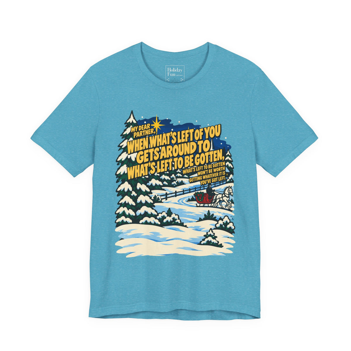 White Christmas Quote T-Shirt, apparel product mockup 9
