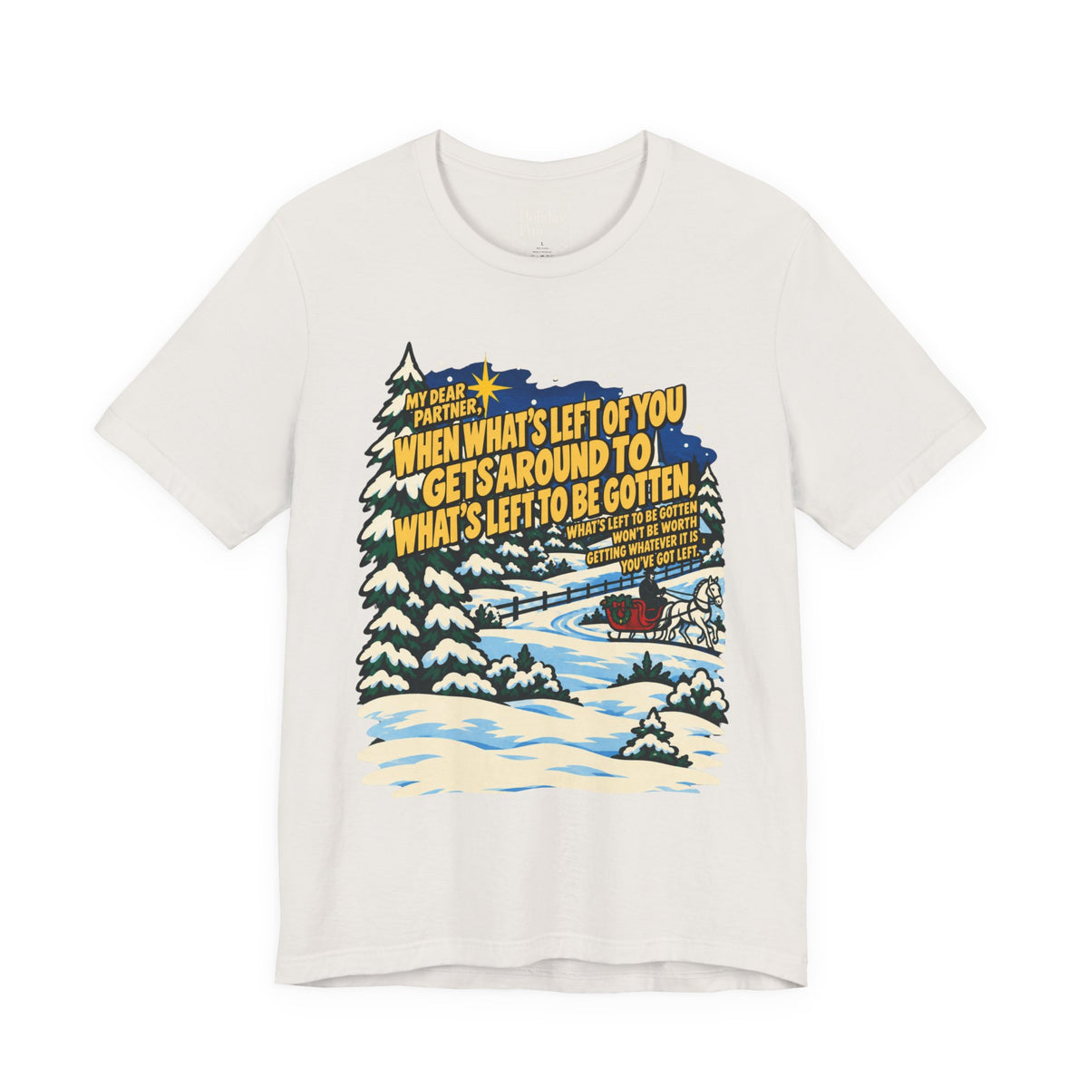 White Christmas Quote T-Shirt, apparel product mockup 13