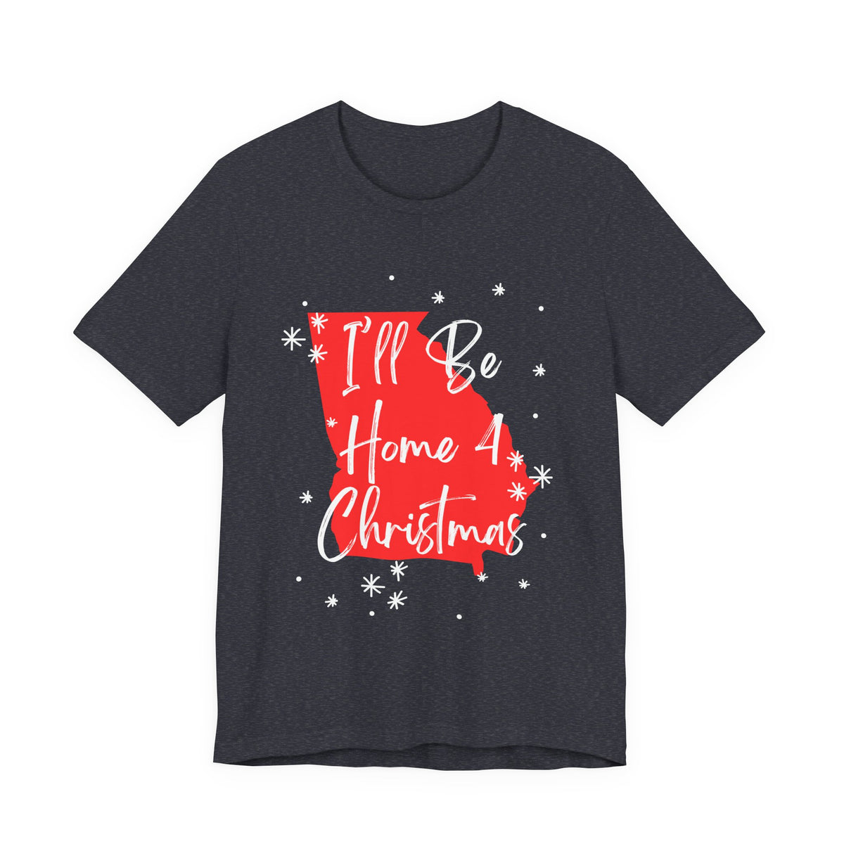 Georgia, I'll Be Home For Christmas T Shirt, shirt color and fit view 4