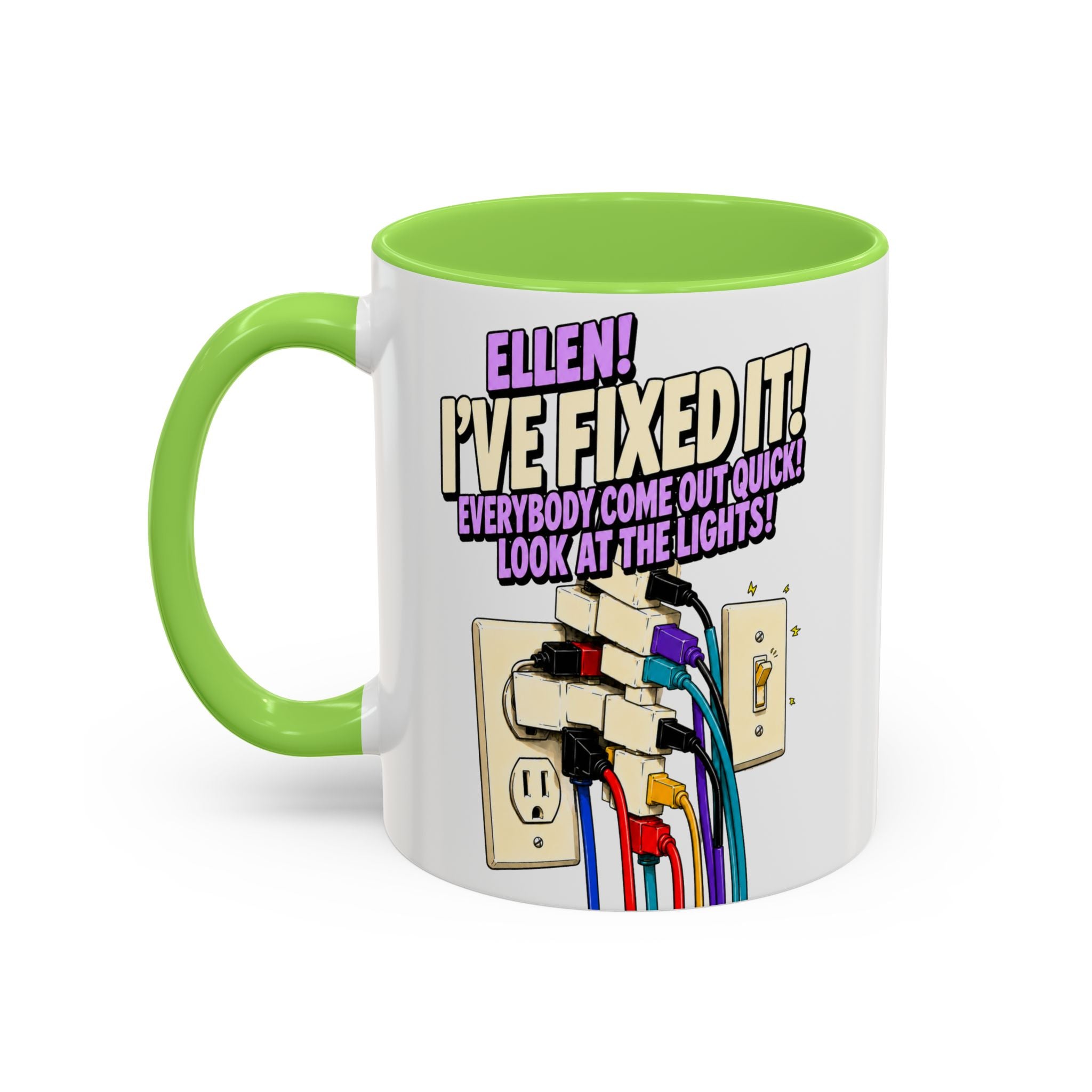 "Ellen! I’ve Fixed It!" Funny Christmas Vacation Coffee Mug (11oz) by Holiday Fun, alternate product view 8