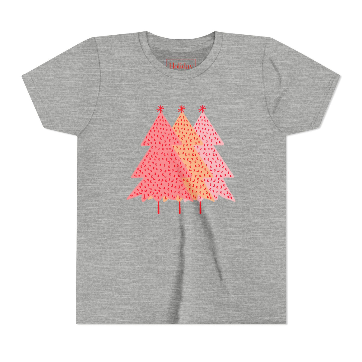 Youth Simple Pink Pine Trees T-Shirt