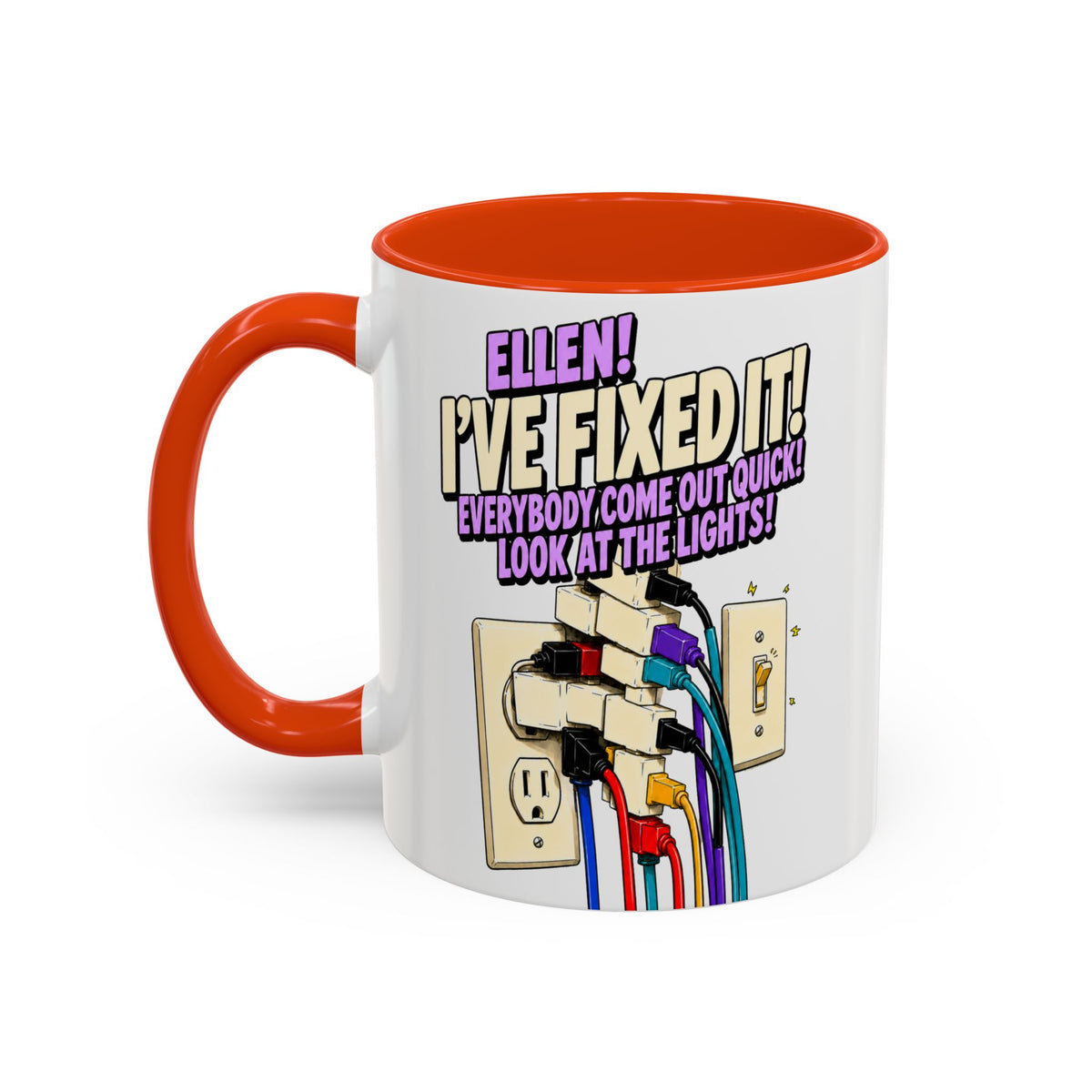 "Ellen! I’ve Fixed It!" Funny Christmas Vacation Coffee Mug (11oz) by Holiday Fun, alternate product view 10