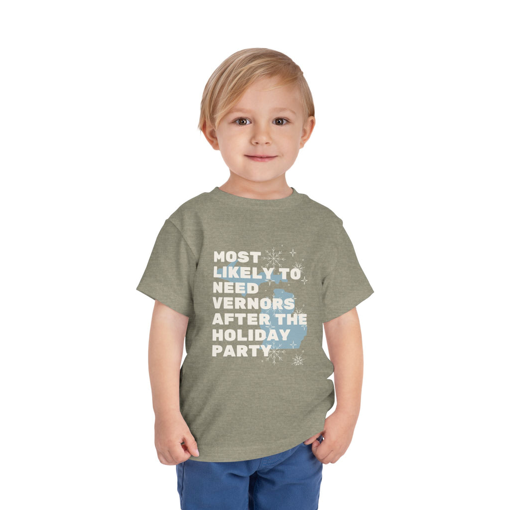 Toddler Most Likely To Need Vernors After The Holiday Party T Shirt – Holiday Fun product photo