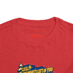 Toddler White Christmas Quote T-Shirt, apparel product mockup 12