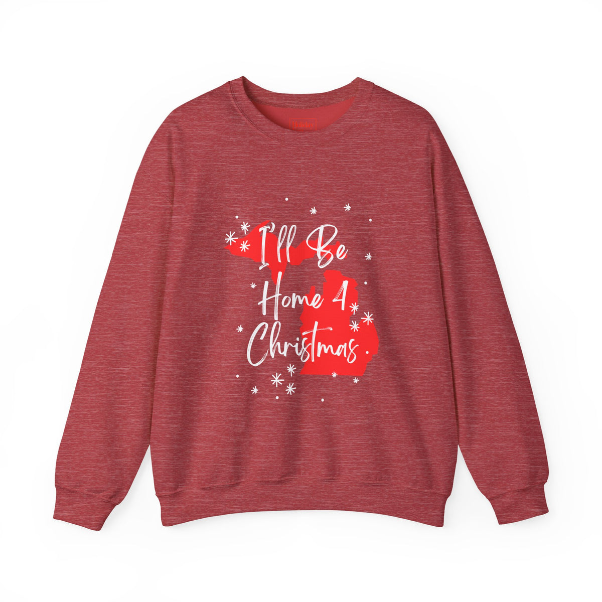 Michigan, I'll Be Home For Christmas Crew Neck Sweatshirt