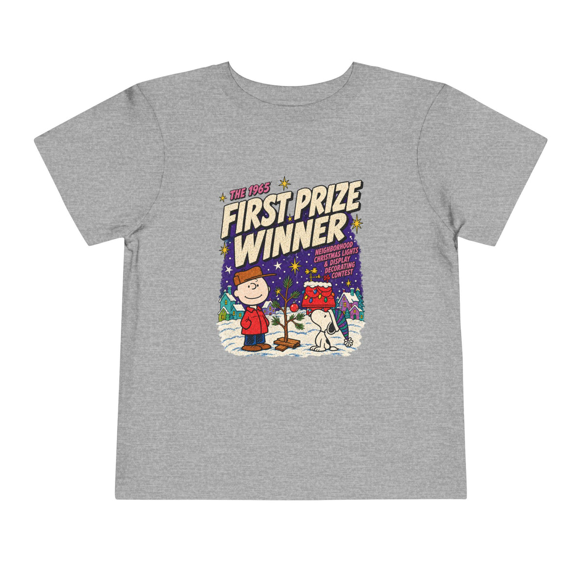 Toddler Charlie Brown Christmas Light Contest Winner T Shirt – Holiday Fun product photo