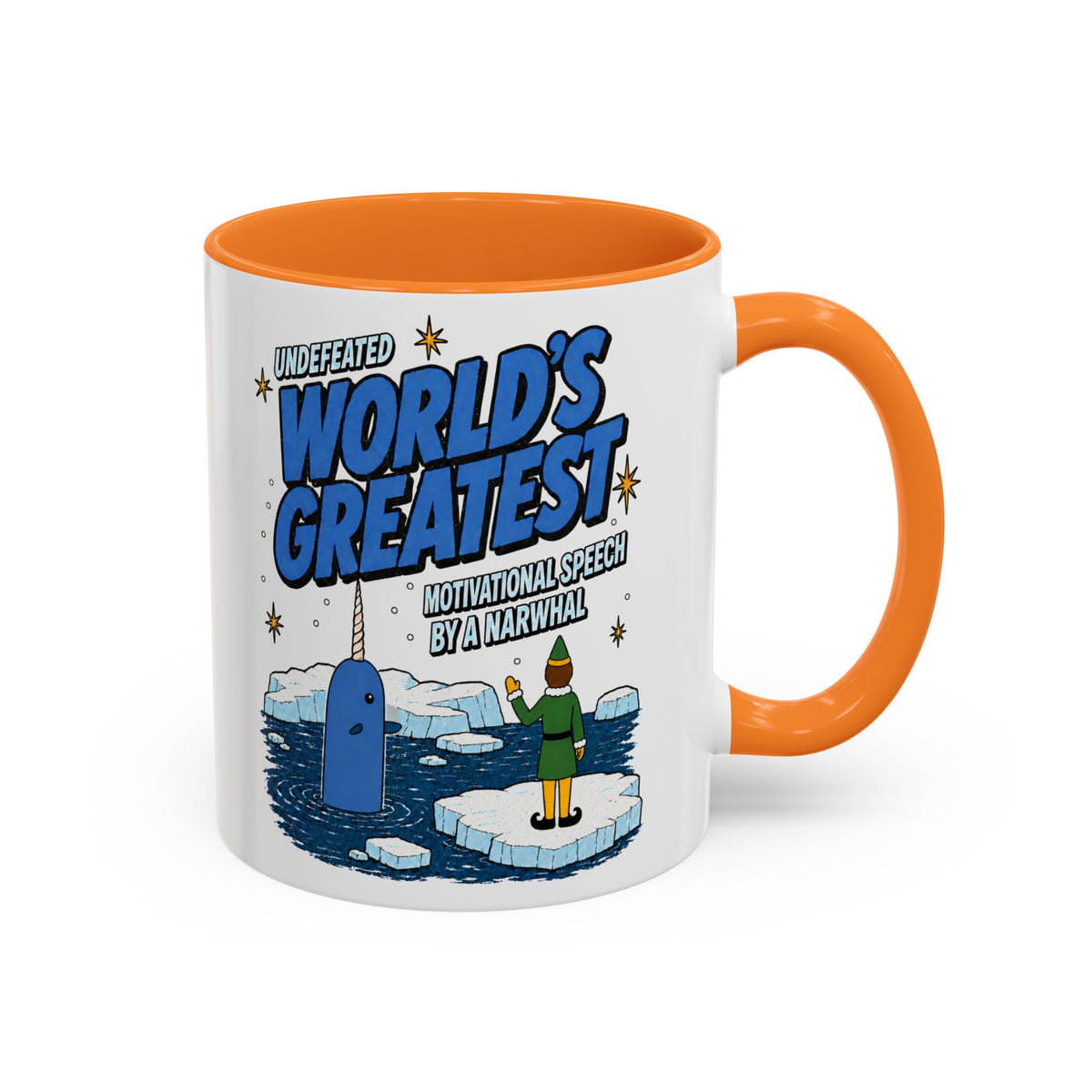 Buddy The Elf Motivational Narwhal Coffee Mug (11oz) by Holiday Fun, alternate product view 13