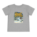 Toddler White Christmas Quote T-Shirt, apparel product mockup 1
