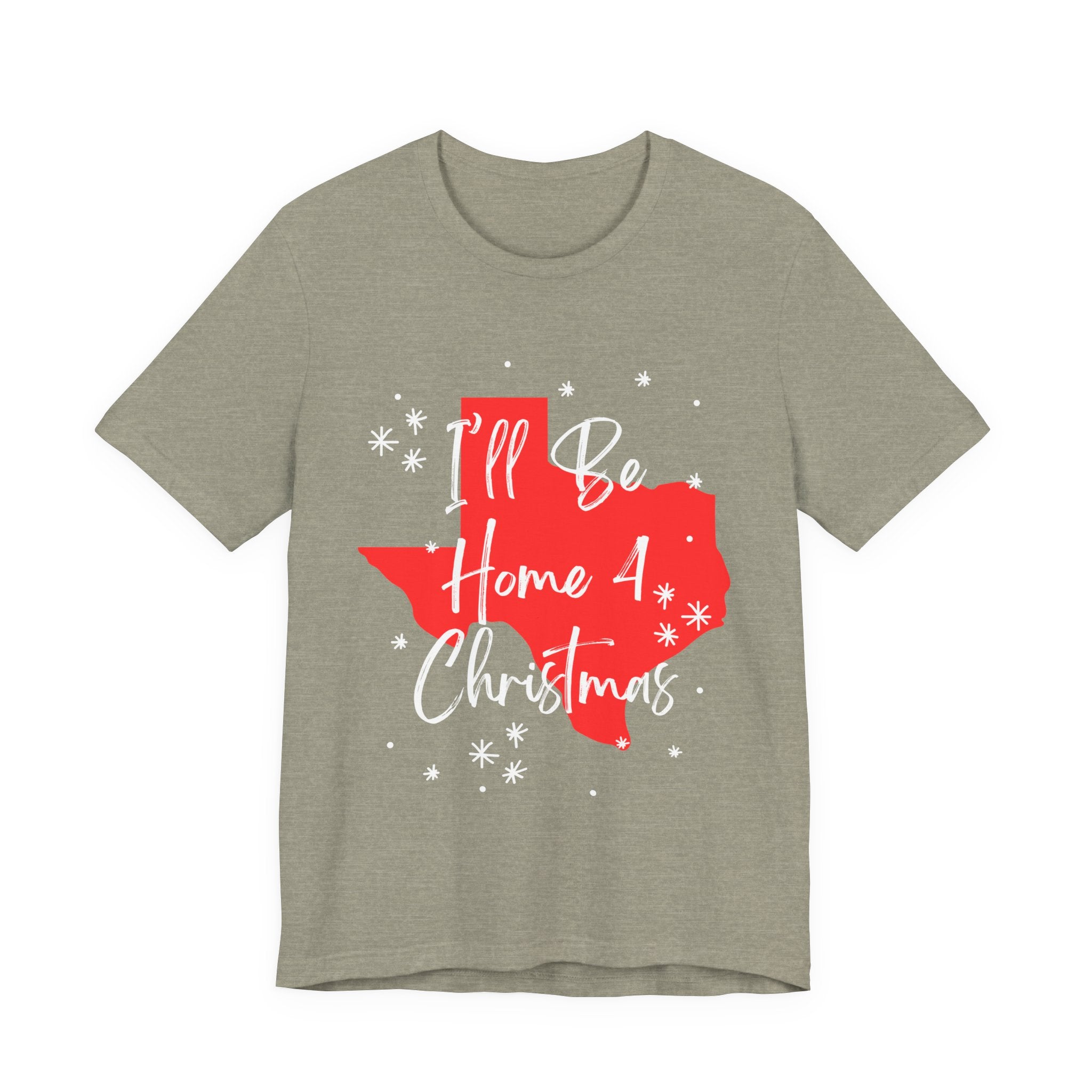 Texas, I'll Be Home For Christmas T Shirt, shirt color and fit view 2