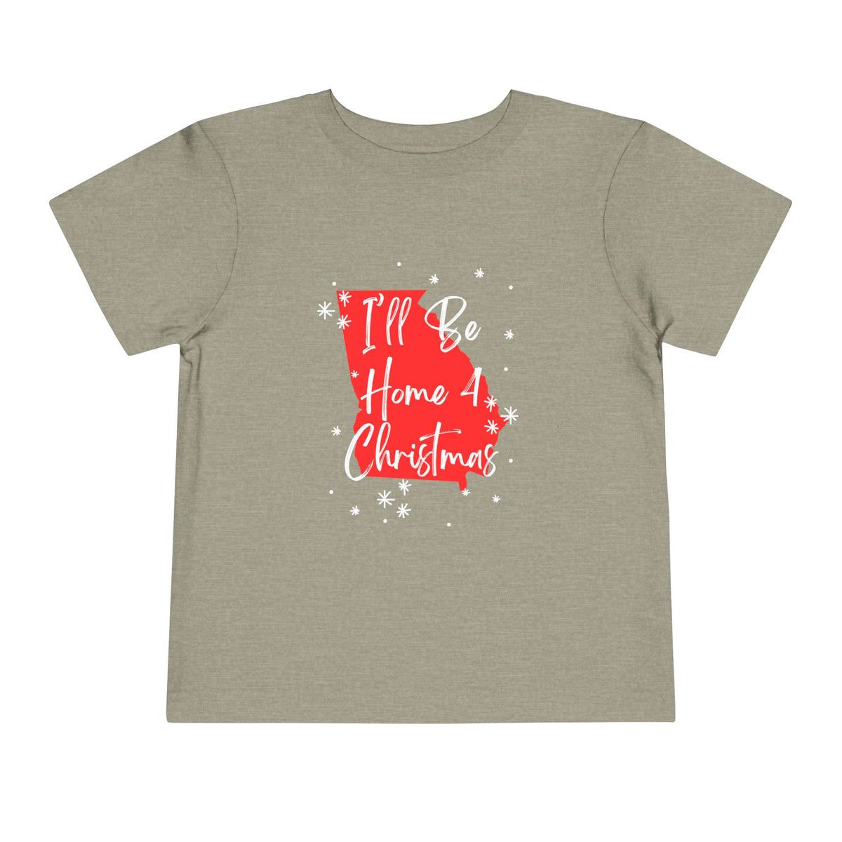 Toddler I'll Be Home For Christmas Georgia T Shirt – Holiday Fun product photo